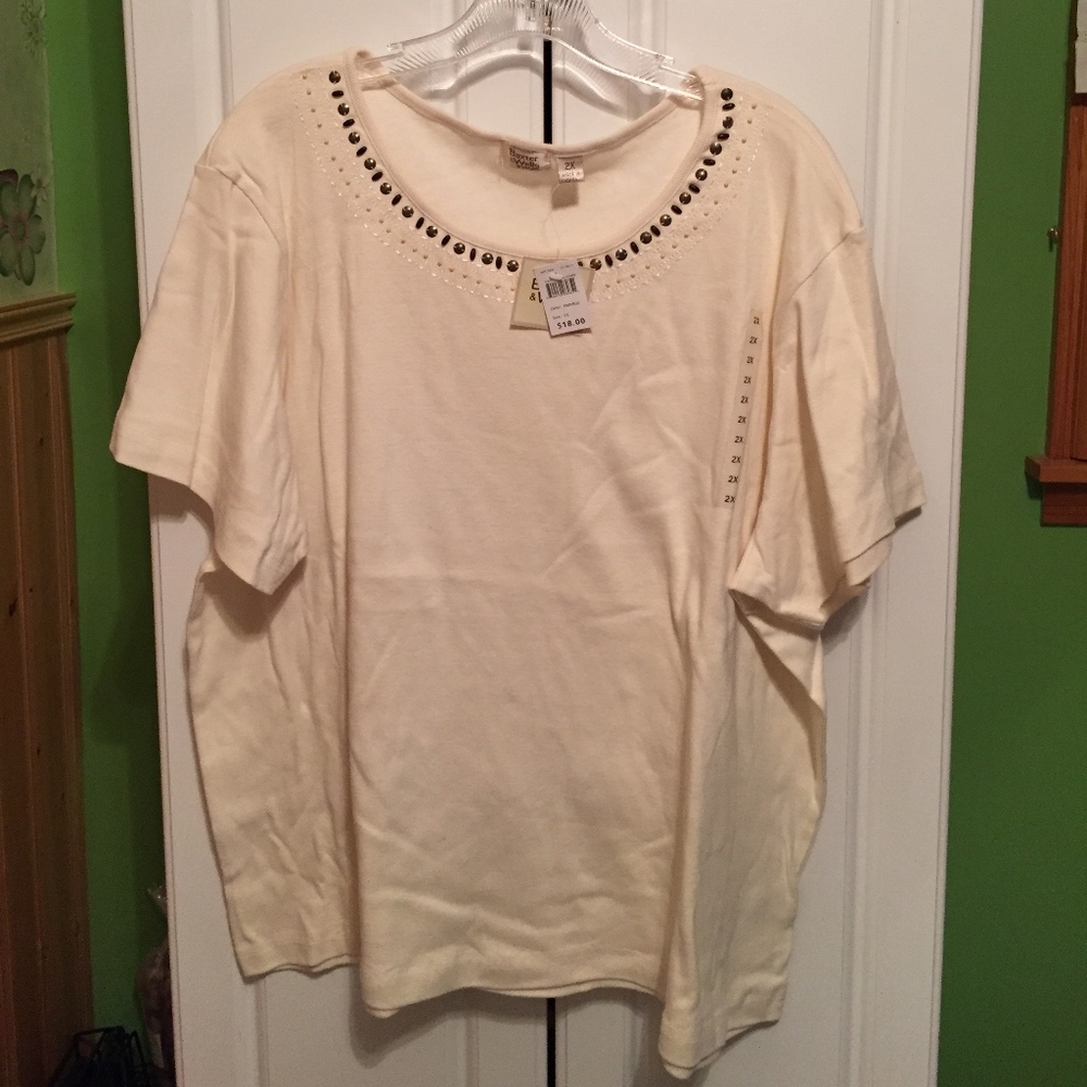 Baxter & Wells Cream T-Shirt